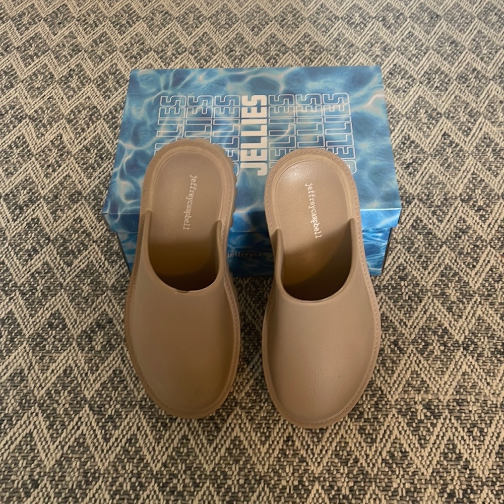 Jeffrey Campbell Tan Mules